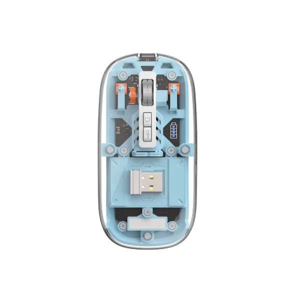 ماوس WIWU WM105 — WiWU Crystal Wireless Mouse WM105 - Dual Mode Bluetooth + 2.4G Connectivity