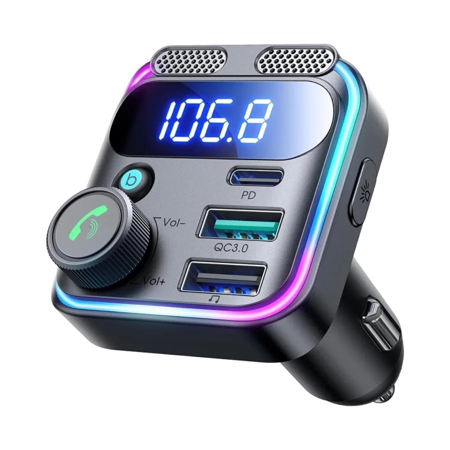 تجهيزات وتنظيم السيارة JOYROOM — JOYROOM JR-CCB01 48W Dual-Mic Car Wireless FM Transmitter