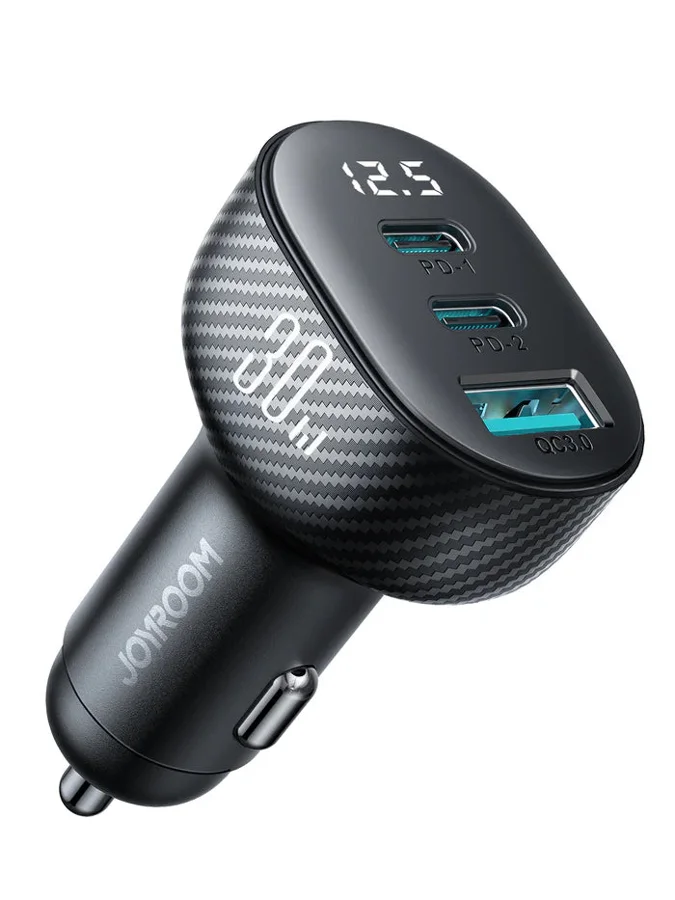 شواحن سيارة JOYROOM — JOYROOM JR-CCD04 30W 2C1A Digital Display Car Charger