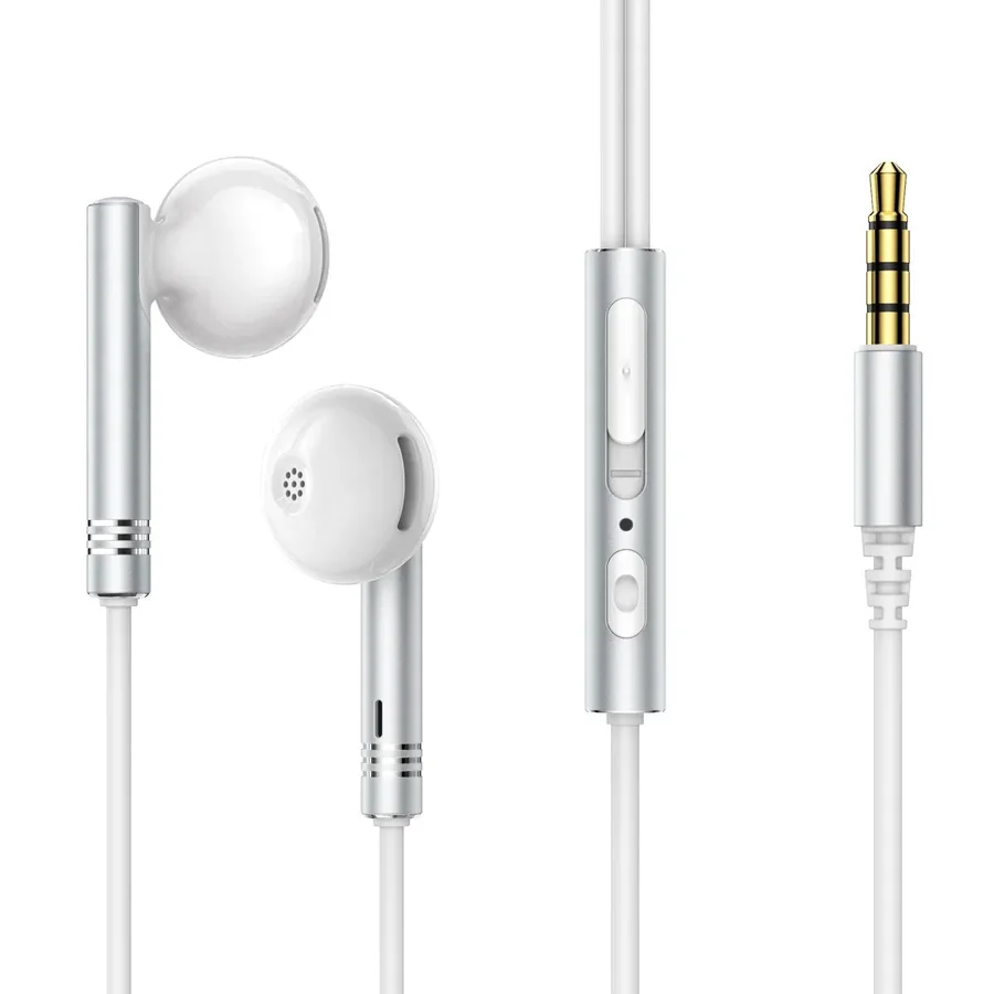 سماعات سلكية JOYROOM — JOYROOM JR-EW06 Wired Series Half In-Ear Metal Wired Earbuds