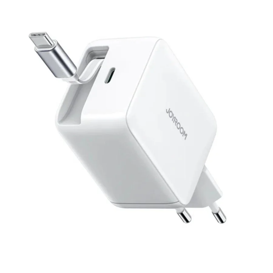 شواحن حائط JOYROOM — JOYROOM JR-TCL06 67W GaN Charger with Retractable Cable EU