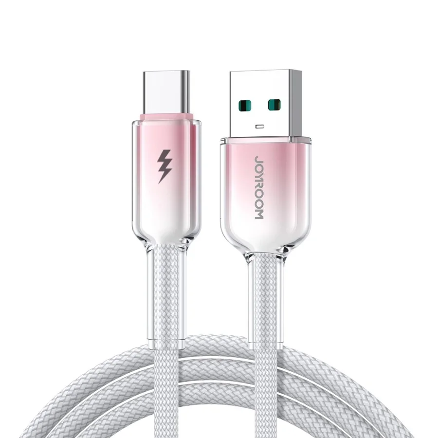 كابلات ومحولات شحن JOYROOM — JOYROOM S-A42 Crystal-Clear Series Type-C 3A Fast Charging Cable