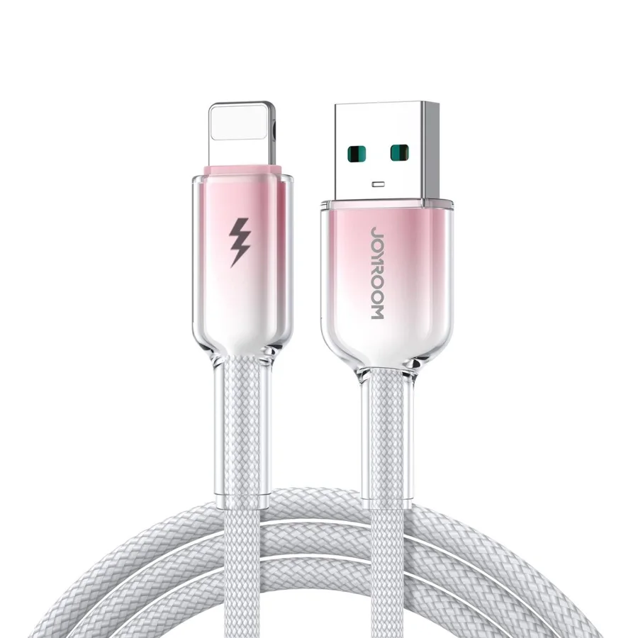 كابلات ومحولات شحن JOYROOM — JOYROOM S-A42 Crystal-Clear Series Lightning 3A Fast Charging Cable