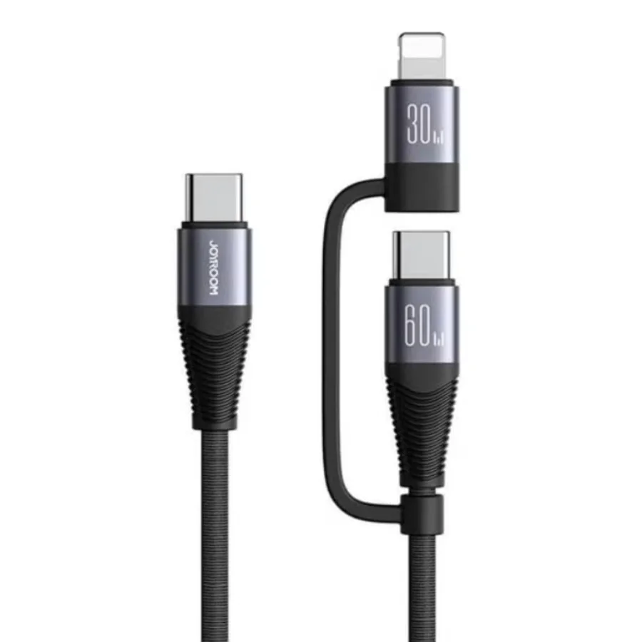 كابلات ومحولات شحن JOYROOM — JOYROOM SA37-1T2 2-in-1 Type-C Fast Charging Data Cable