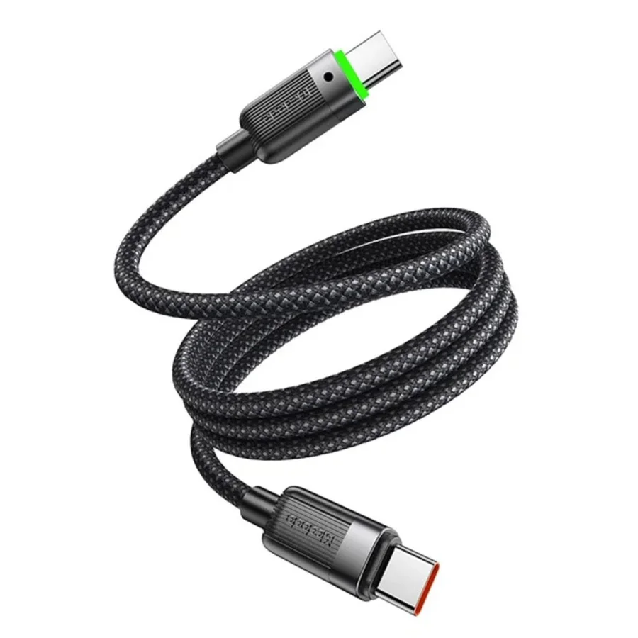 كابلات ومحولات شحن McDodo — MCDODO CA-2000 USB-C to USB-C 60W Magnetic Self-Winding Data Cable 1.2m