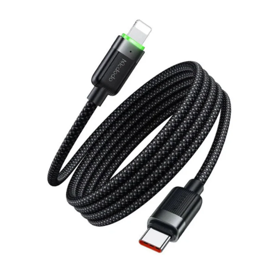 كابلات ومحولات شحن McDodo — MCDODO CA-2010 USB-C to Lightning 36W Magnetic Self-Winding Data Cable 1.2m