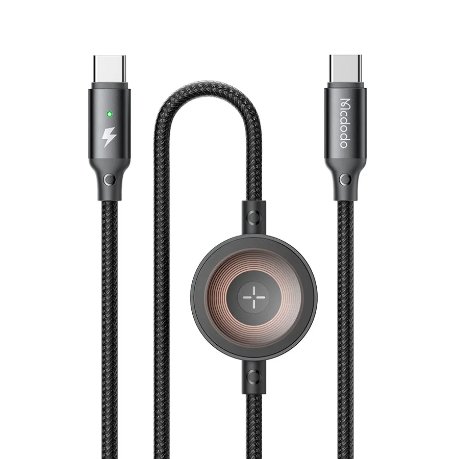 شواحن لاسلكية McDodo — MCDODO CA-2580 60W USB-C to USB-C+ Wireless Charger for Apple Watch Cable 1.5m