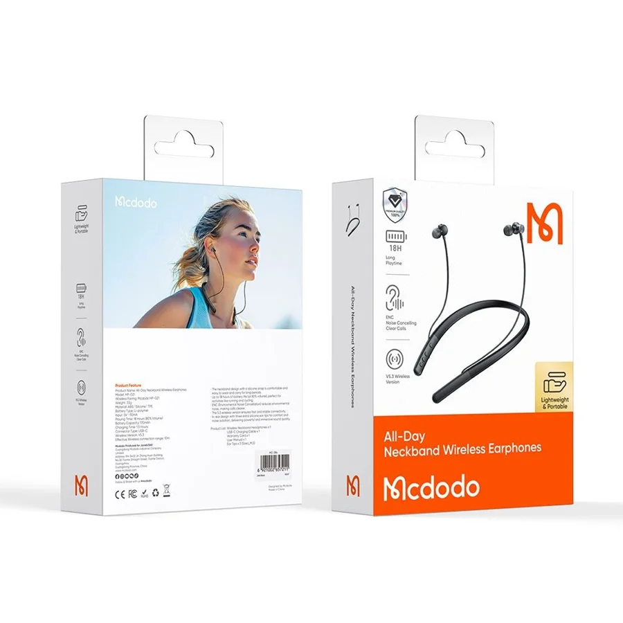 سماعات رأس McDodo — MCDODO CA-0210 All-Day Neckband Wireless Earphones