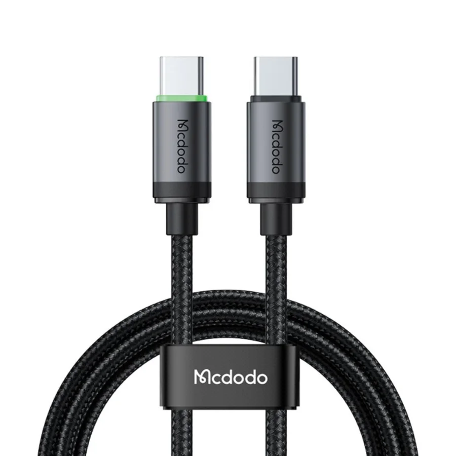 كابلات ومحولات شحن McDodo — MCDODO CA-4410 60W USB-C to USB-C Cable with Charging Light 1m