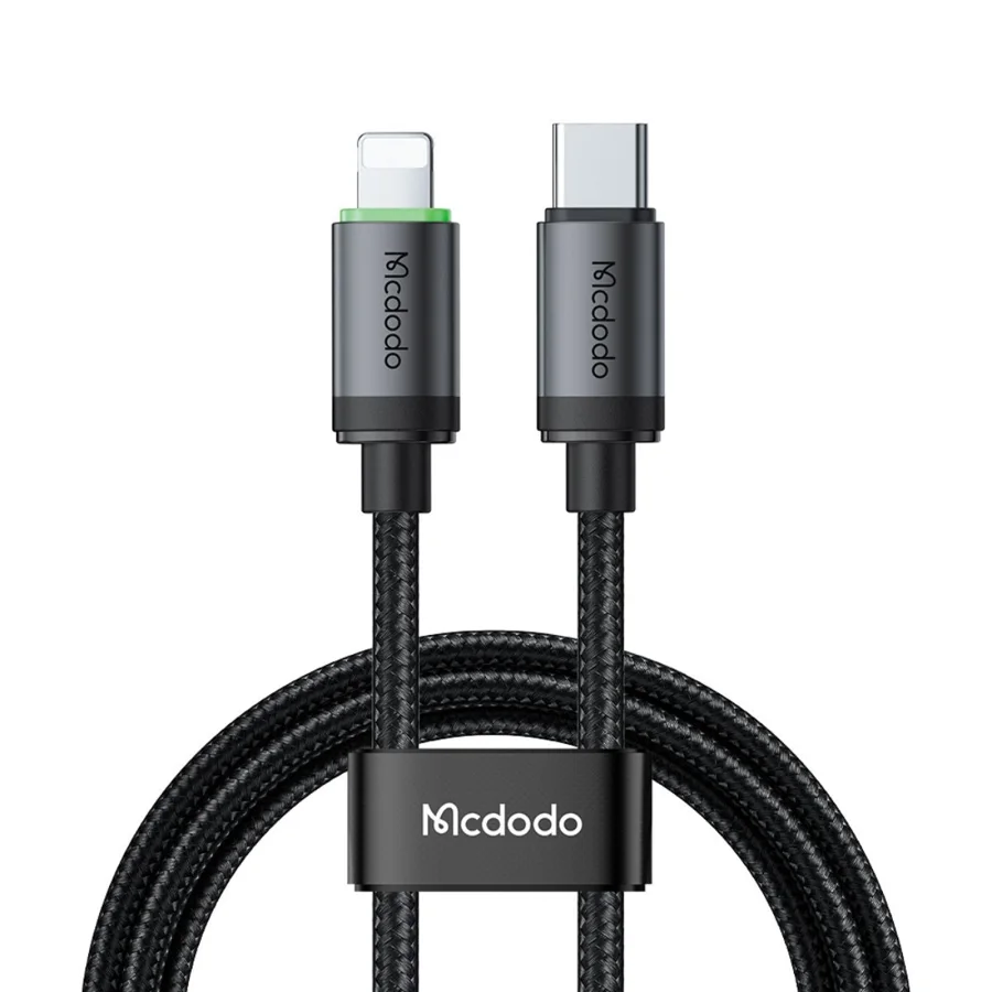 كابلات ومحولات شحن McDodo — MCDODO CA-4820 36W USB-C to Lightning Cable with Charging Light 1m