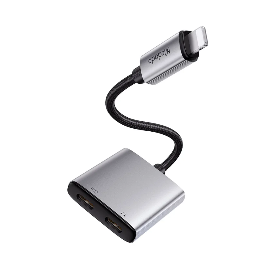 كابلات ومحولات صوت McDodo — MCDODO CA-5560 2 in 1 Lightning to Dual Lightning Audio Adapter