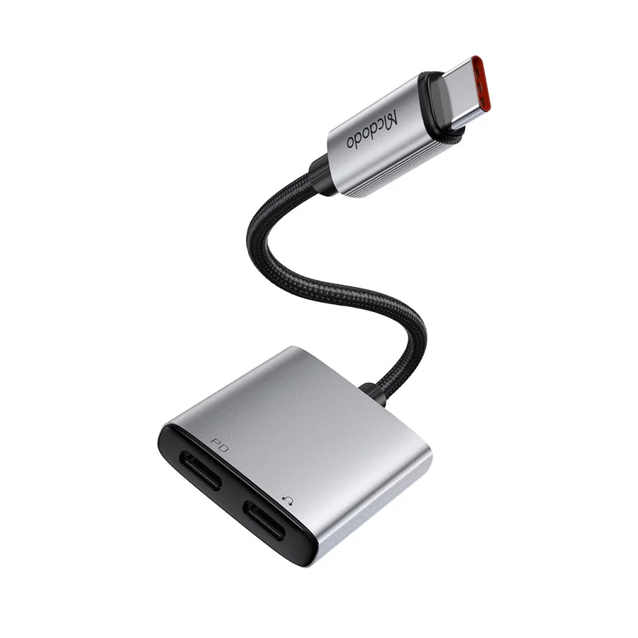 كابلات ومحولات صوت McDodo — MCDODO CA-5570 2 in 1 USB-C to Dual USB-C Audio Adapter