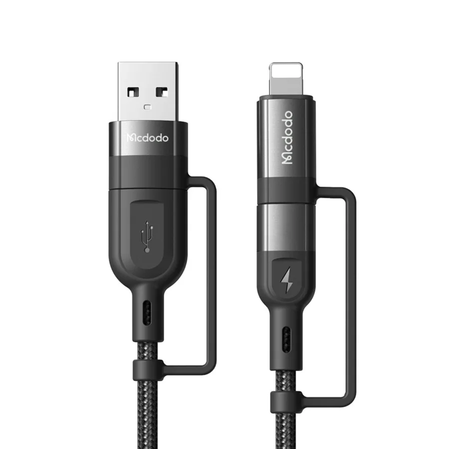 كابلات ومحولات شحن McDodo — MCDODO CA-8070 4 in 1 60W Fast Charge Data Cable 1.2m