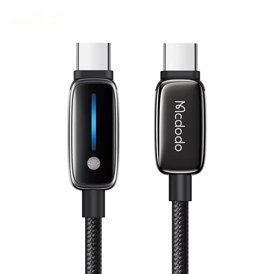 كابلات ومحولات شحن McDodo — MCDODO CA-0100 100W Light-Sensing Smart Cable USB-C to USB- C 1.2m