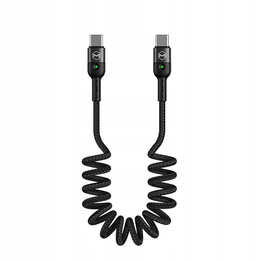 كابلات ومحولات شحن McDodo — MCDODO CA-1960 36W Type-C to Lightning Coil Data Cable 1.8m