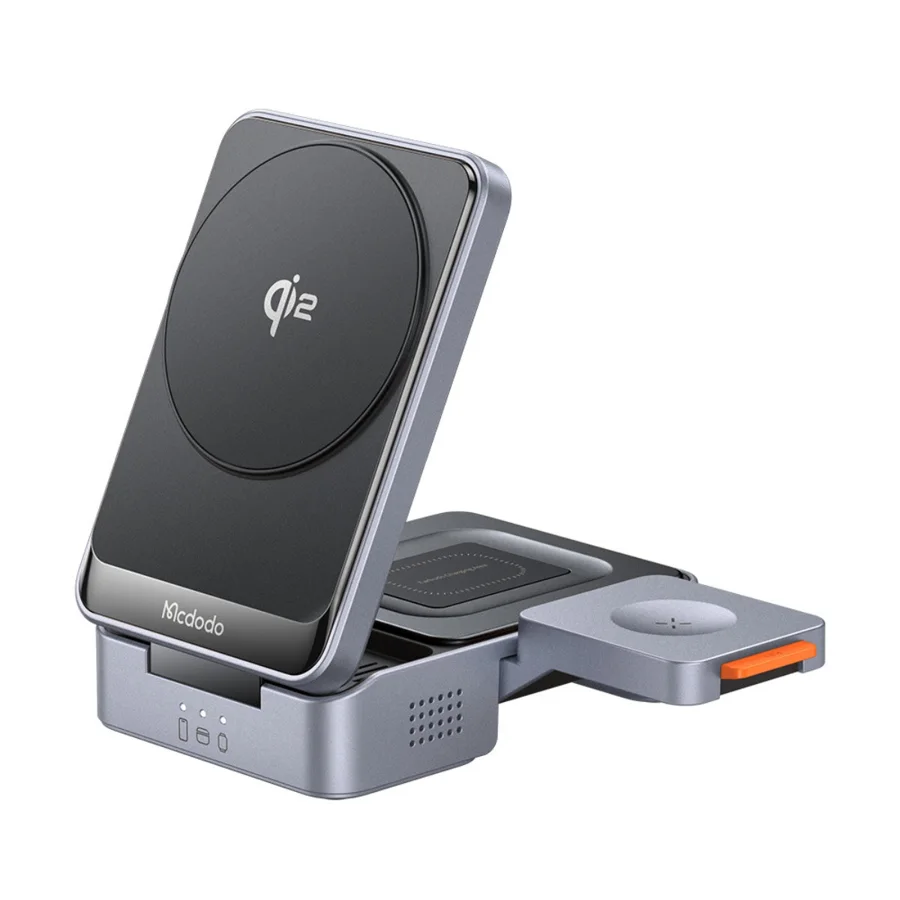 شواحن لاسلكية McDodo — MCDODO CH-5190 MagQ Qi2 Foldable 3 in 1 Magnetic Wireless Charging Station
