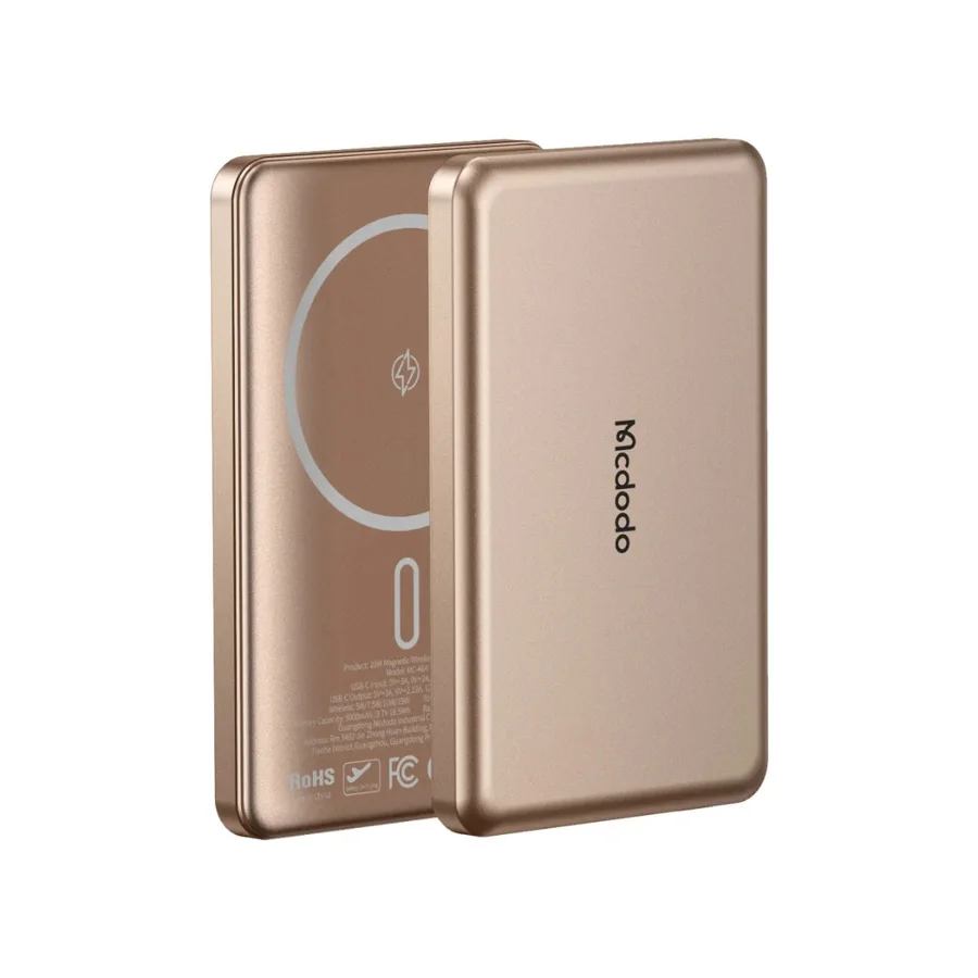 باور بانك McDodo — MCDODO MC-4642 20W Magnetic Wireless Metal Ultra-Thin Power Bank