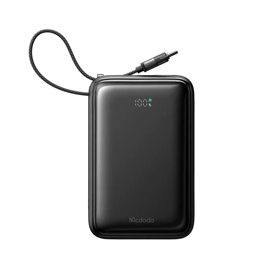 باور بانك McDodo — MCDODO MC-6370 5W Digital Display 20000mAh 1C+1A Mini Power Bank Built-in Cable