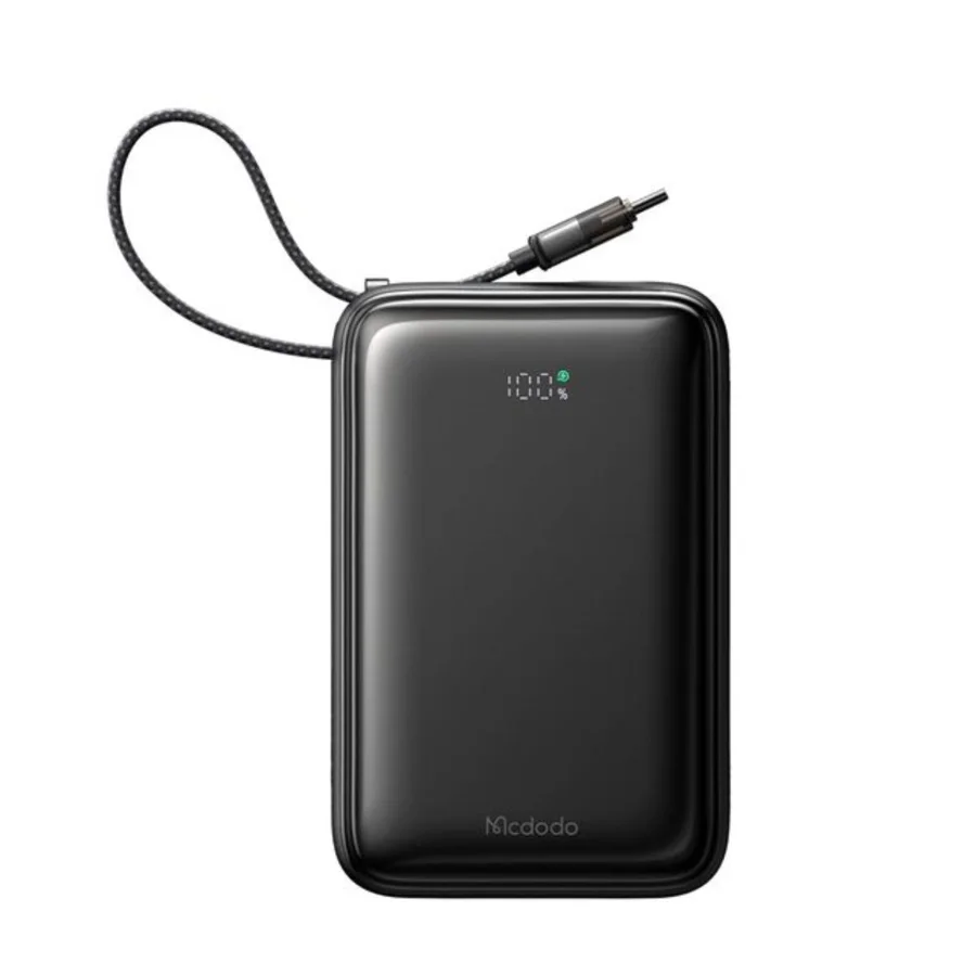 باور بانك McDodo — MCDODO MC-6370 65W Digital Display 20000mAh 1C+1A Mini Power Bank Built-in Cable