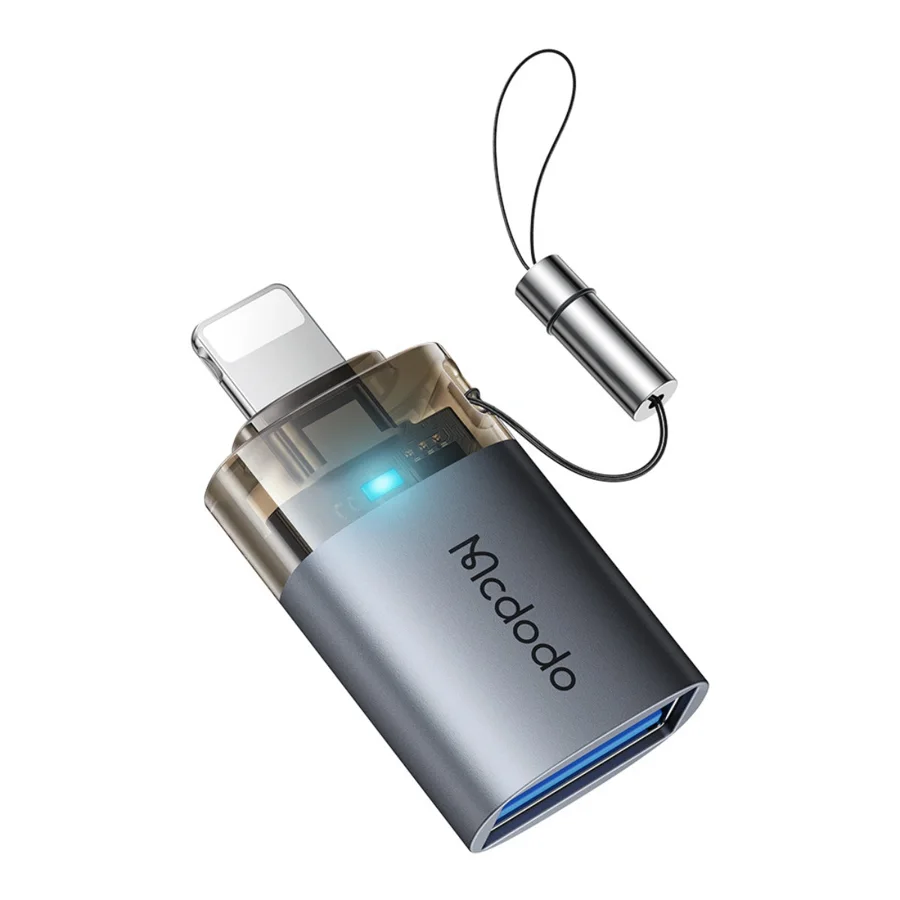 محولات وموزعات McDodo — MCDODO Transfer Adapter with Indicator Lights and Lanyard
