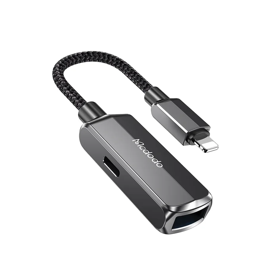 محولات وموزعات McDodo — MCDODO CA-2690 2 in 1 OTG USB To Lightning Convertor (OTG+ Lightning)
