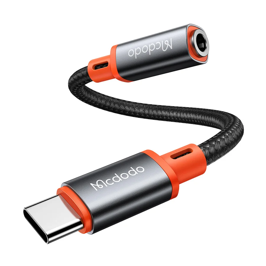 كابلات ومحولات صوت McDodo — MCDODO CA-7561 Type-C to 3.5mm AUX Female Cable 0.11m