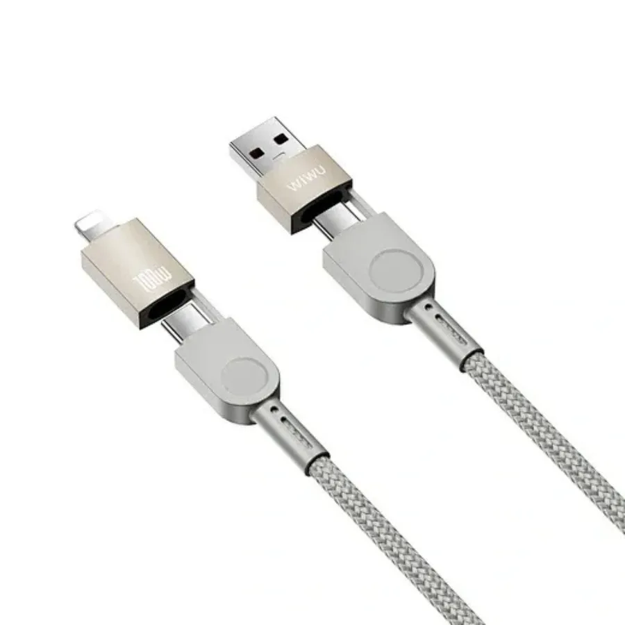 كابل شحن WIWU — WiWU RAPTOR 100W Charging Cable A+C-C+L (1.2M) Wi-C051
