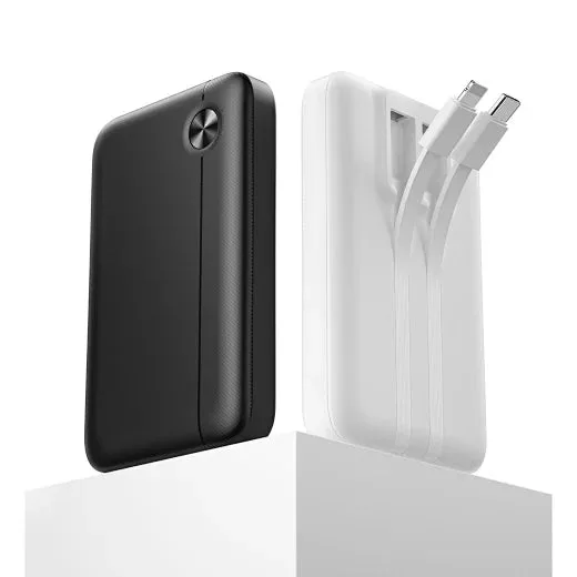 كابل شحن WIWU — WIWU 22.5W Endurance Built-in Dual Cable Power Bank 10000mAh Wi-P060