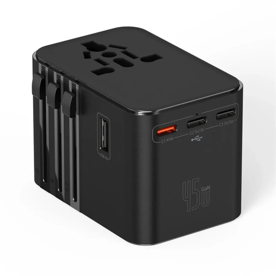 شاحن أو محول طاقة WIWU — WiWU 45W GaN Universal Plug Adapter UA006