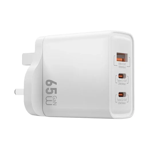 شاحن أو محول طاقة WIWU — WIWU 65W Essen GaN Fast Charger 1A+2C Wi-G005 EU
