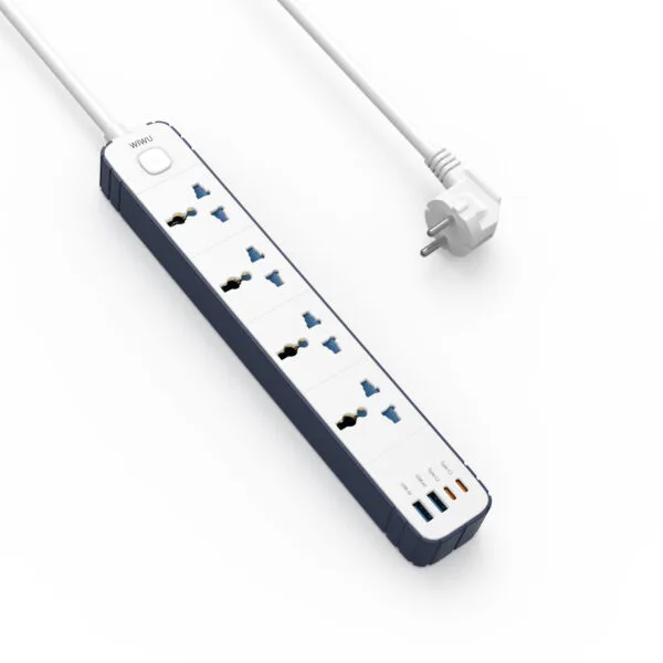 شاحن WIWU Wi-S007 — WiWU 8 in 1 20W GaN Power Strip 2C+2A+4AC - Wi-S007 EU 2M