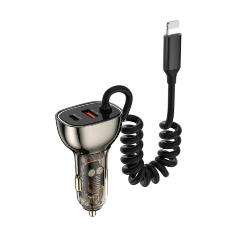 إكسسوار للسيارة WIWU — WIWU 90W Fast Car Charger with lightning cable Wi-QC016