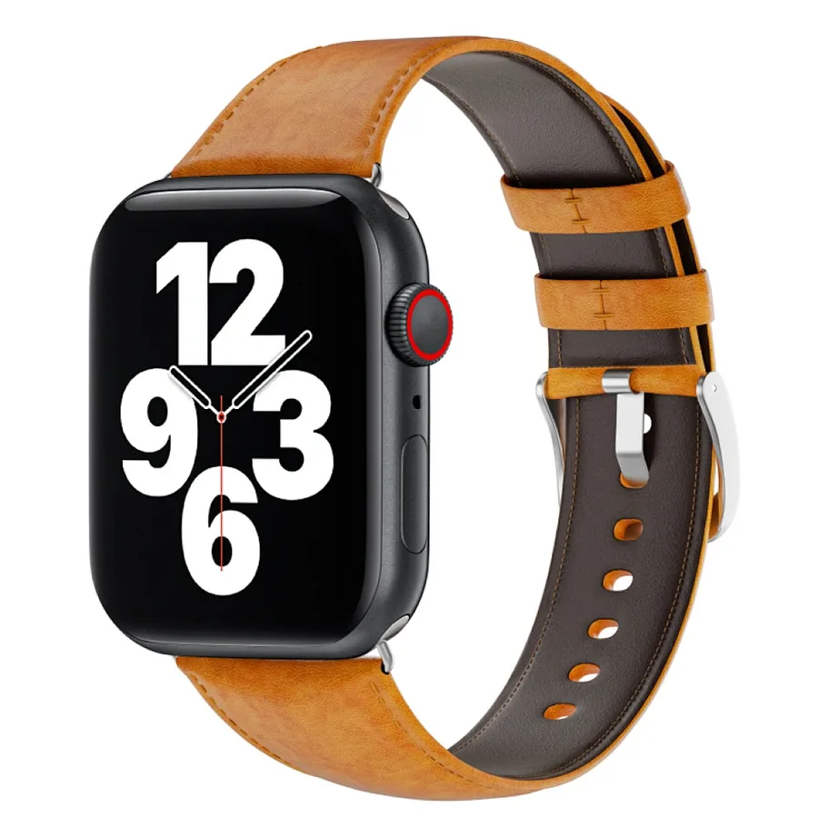إكسسوار للساعة WIWU — WIWU Crazy Horse Leather Apple Watch Band