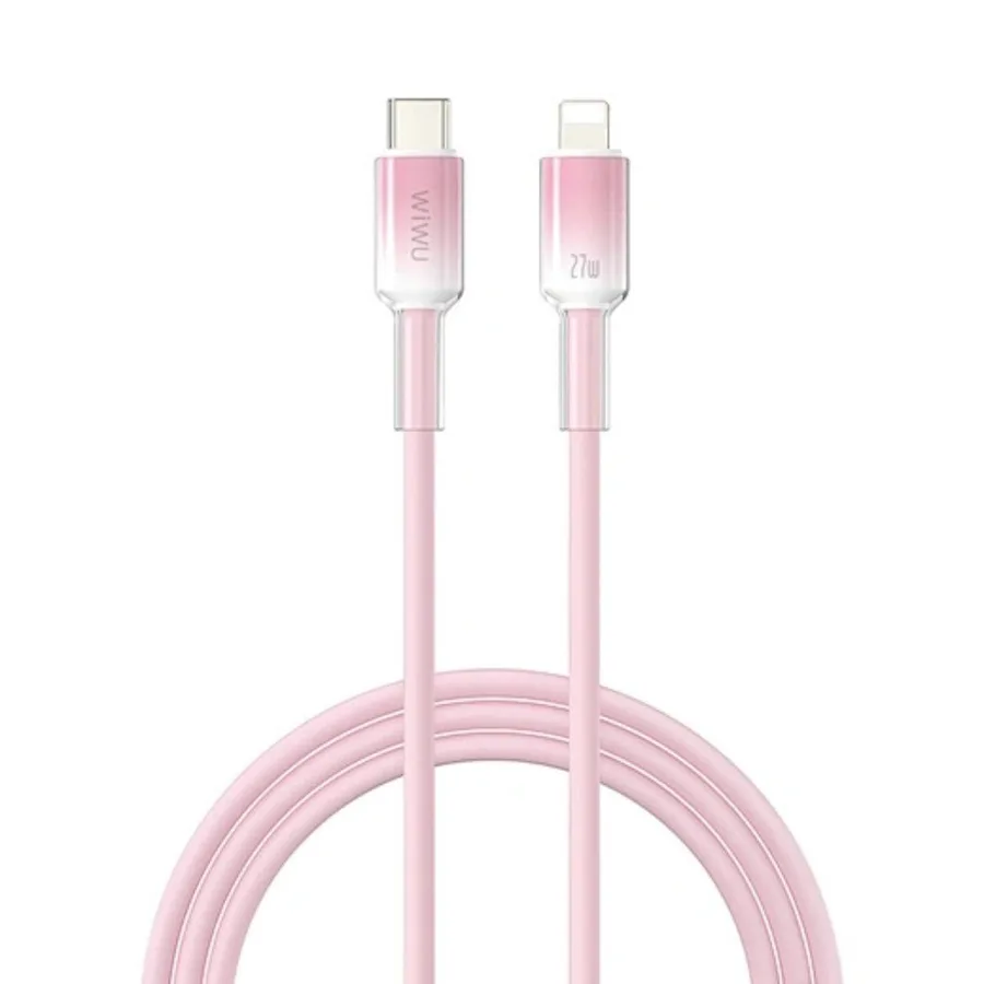 كابل شحن WIWU — WiWU Crystal Clear Silicone USB-C to Lightning Cable