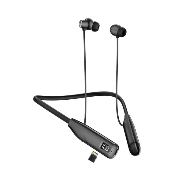 سماعة رأس WIWU GB06 — WiWU GB06 Warrior Wireless Headphones - 100‑Hour Power & Bluetooth 5.4 Neckband Earbuds