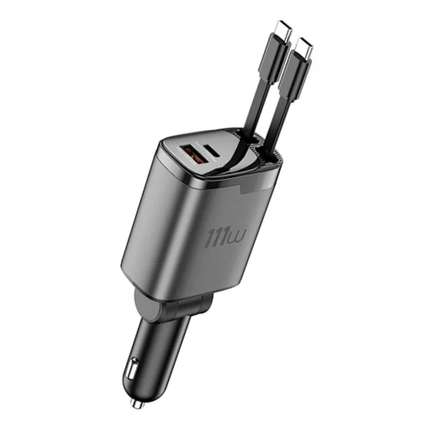 إكسسوار للسيارة WIWU — WiWU Helix Pro 111W Retractable Car Charger Wi-CC034