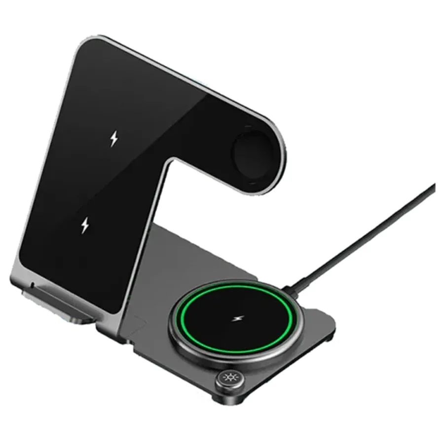 شاحن أو محول طاقة WIWU — WiWU in 1 Power Air 3 in 1 Wireless 15W Charging Station Wi-005