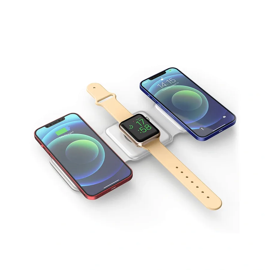 شاحن أو محول طاقة WIWU — WIWU M6 3-IN-1 Wireless Charger
