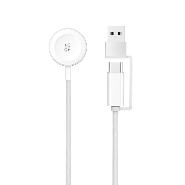 شاحن ساعة WIWU M9 Wireless Watch Charger — WiWU M9 Wireless Watch Charger - Compact USB-C & USB-A Charging Solution for Apple and Samsung Watches
