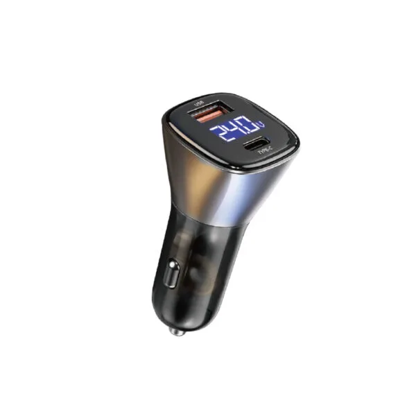 إكسسوار WIWU PC500 — WIWU PC500 72W Dual-Port Car Charger - Powerful 45W USB-C + 27W USB Fast Charging