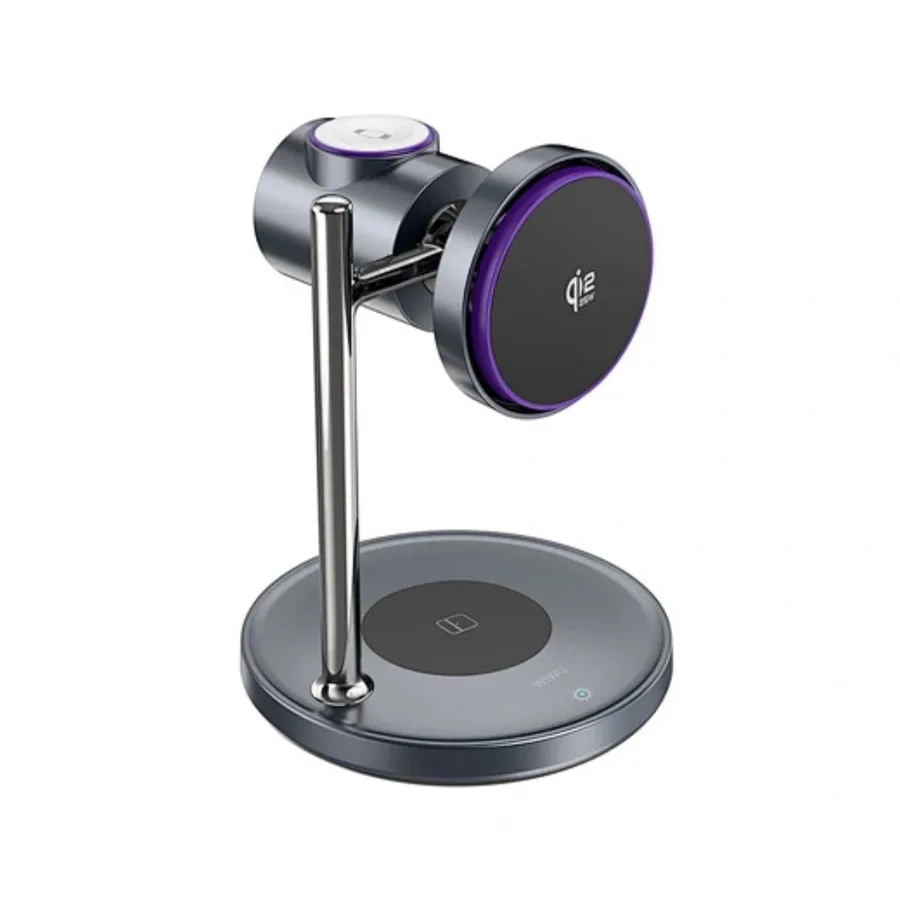 شاحن أو محول طاقة WIWU — WiWU Space Station 3-in-1 Magnetic Wireless Charger
