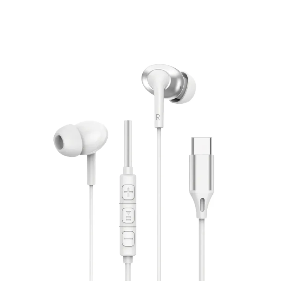 إكسسوار صوتي WIWU — WIWU Type-C Stereo Wired Earbuds EB318