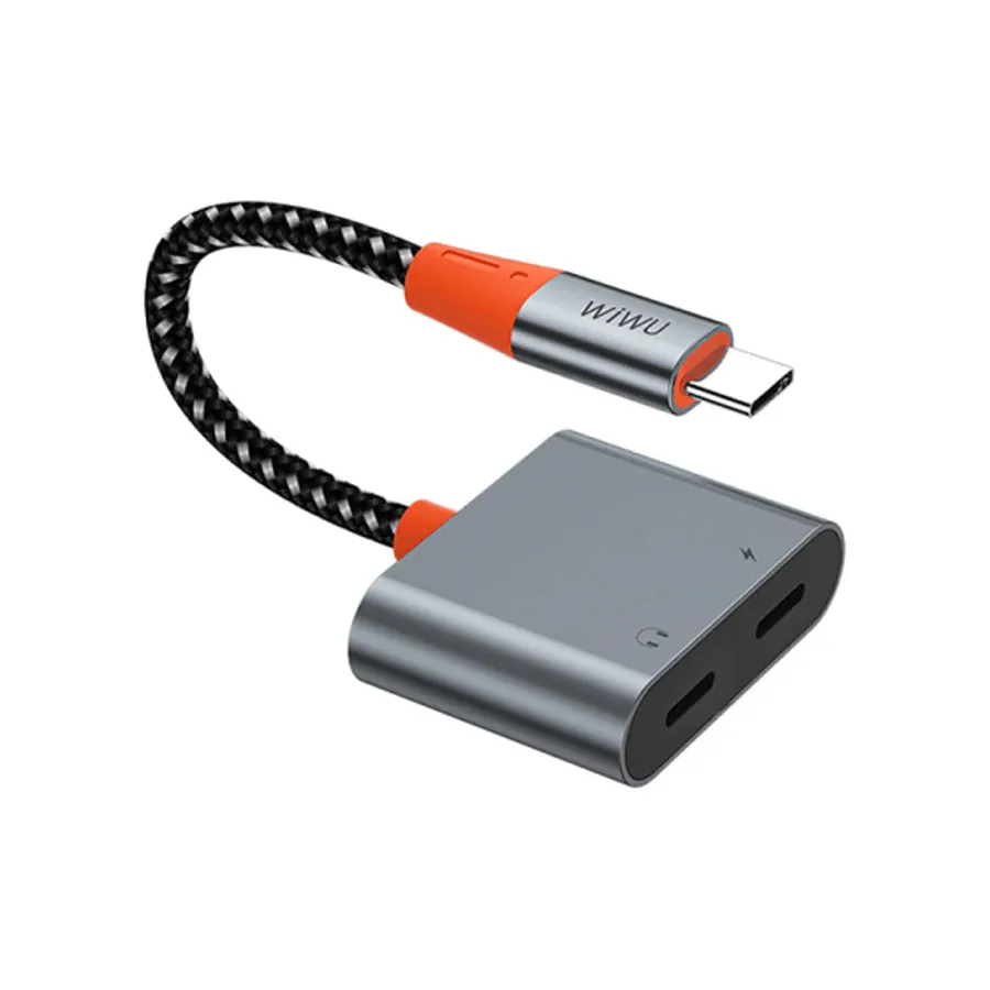 إكسسوار صوتي WIWU — WIWU Type-C to Dual Type-C  Audio Adapter LT11