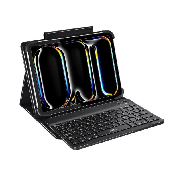 لوحة مفاتيح WIWU Universal Keyboard Case — WIWU Universal Keyboard Case - English & Arabic Keyboard with Long-Lasting 180mAh Battery
