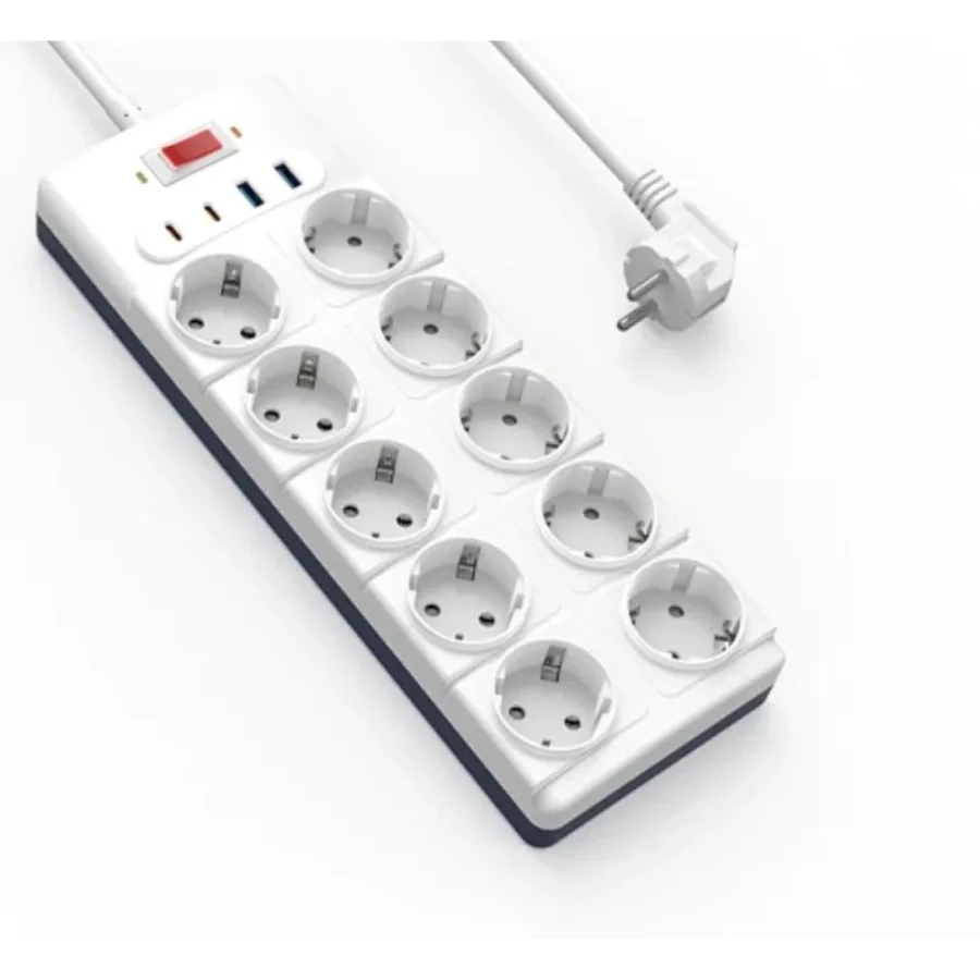 شاحن أو محول طاقة WIWU — WiWU Wi-S008 PS1042 20W GaN 14 in 1 High Capacity Power Strip