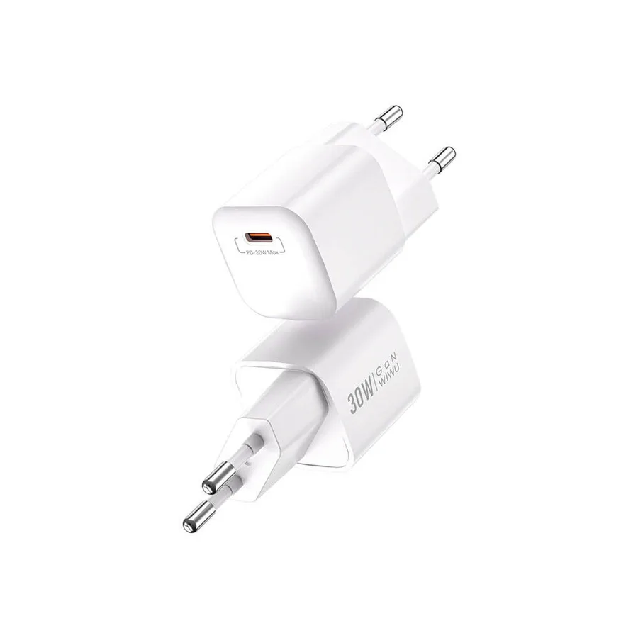 شاحن أو محول طاقة WIWU — WIWU Wi-U006 30W PD fast Charger/ EU